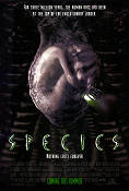 Species 1995 movie poster Natasha Henstridge Michael Madsen Ben Kingsley Forest Whitaker Roger Donaldson