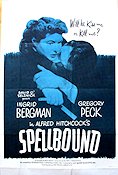 Spellbound 1945 movie poster Ingrid Bergman Cary Grant Alfred Hitchcock