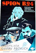 Unter falcher Flagge 1932 movie poster Charlotte Susa Gustav Fröhlich Eric Rohman art