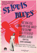 St Louis Blues 1958 movie poster Nat King Cole Eartha Kitt Ella Fitzgerald Cab Calloway Allen Reisner Jazz