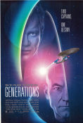Star Trek: Generations 1994 movie poster Patrick Stewart William Shatner Malcolm McDowell David Carson Find more: Star Trek Spaceships