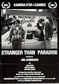 Stranger Than Paradise 1984 movie poster John Lurie Eszter Balint Richard Edson Jim Jarmusch Cars and racing