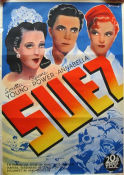 Suez 1938 movie poster Loretta Young Tyrone Power Annabella Allan Dwan Eric Rohman art