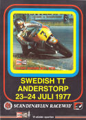 Swedish TT Anderstorp 1977 poster Barry Sheene Motorcycles Sports