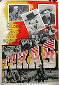 Texas 1942 movie poster William Holden Glenn Ford Claire Trevor