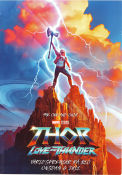 Thor: Love and Thunder 2022 movie poster Chris Hemsworth Natalie Portman Christian Bale Taika Waititi Production: Marvel