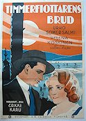 Timmerflottarens brud 1932 movie poster Urho Somersalmi Helena Koskinen Eric Rohman art Finland