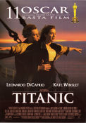 Titanic 1997 movie poster Leonardo DiCaprio Kate Winslet Billy Zane James Cameron Ships and navy Romance