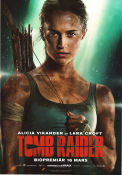 Tomb Raider 2018 movie poster Alicia Vikander Dominic West Walton Goggins Roar Uthaug
