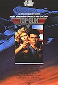 Top Gun 1986 movie poster Tom Cruise Kelly McGillis Val Kilmer Tony Scott Planes