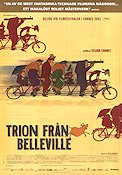 Les Triplettes de Belleville 2003 movie poster Sylvain Chomet Animation Bikes