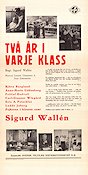 Två år i varje klass 1938 movie poster Björn Berglund Frithiof Hedvall Sigurd Wallén School