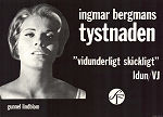 The Silence 1963 movie poster Ingrid Thulin Gunnel Lindblom Ingmar Bergman