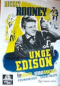 Young Tom Edison 1940 movie poster Mickey Rooney Fay Bainter George Bancroft Norman Taurog