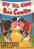 Don Camillo e l´onoverole Peppone 1956 movie poster Fernandel Gino Cervi Politics Bikes