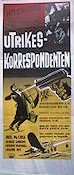 Foreign Correspondent 1940 movie poster Joel McCrea Alfred Hitchcock Guns weapons