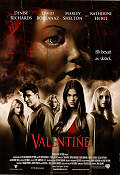 Valentine 2001 movie poster Denise Richards David Boreanaz Marley Shelton Jamie Blanks