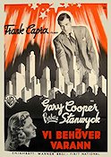 Meet John Doe 1941 poster Gary Cooper Frank Capra