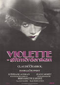 Violette 1978 movie poster Isabelle Huppert Claude Chabrol