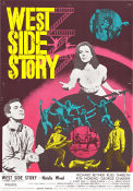 West Side Story 1961 movie poster Natalie Wood George Chakiris Rita Moreno Jerome Robbins Music: Leonard Bernstein Gangs Musicals
