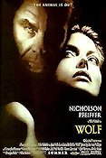 Wolf 1994 movie poster Jack Nicholson Michelle Pfeiffer Mike Nichols