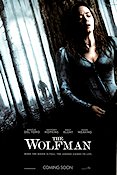 The Wolfman 2010 movie poster Benicio Del Toro Anthony Hopkins Emily Blunt Joe Johnston