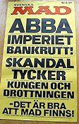 Svenska MAD löpsedel 1981 poster MAD ABBA From comics