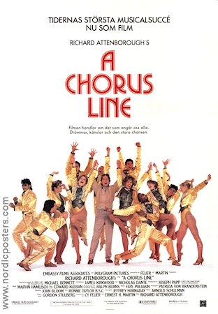 MICHAEL BENNETT A Chorus Line Movie poster 1985 USA advance original by ...