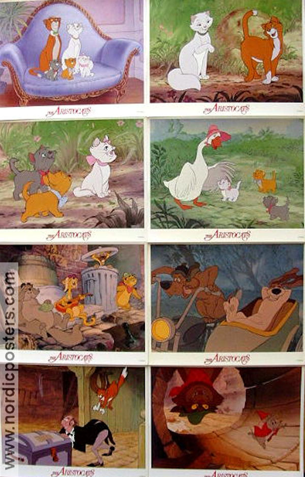 ARISTOCATS Lobby card set 1971 11x14 original NordicPosters