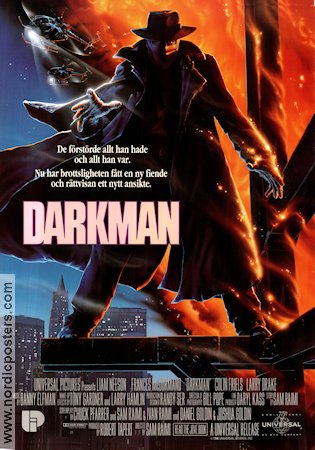 Darkman poster 1990 Liam Neeson original