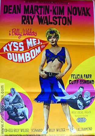 KYSS MEJ DUMBOM Kiss Me Stupid Movie poster 1965 original NordicPosters