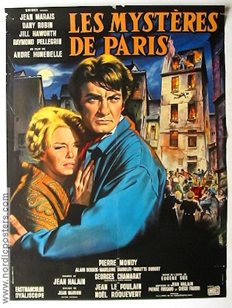 Les Mysteres de Paris poster France 1962 Jean Marais original