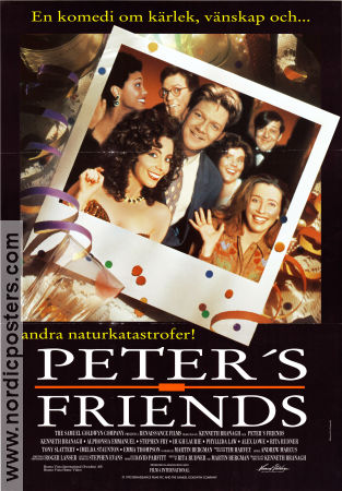 Peter's Friends poster 1992 Stephen Fry director Kenneth Branagh original