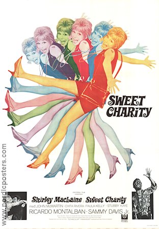 Sweet Charity poster 1969 Shirley MacLaine director Federico Fellini ...