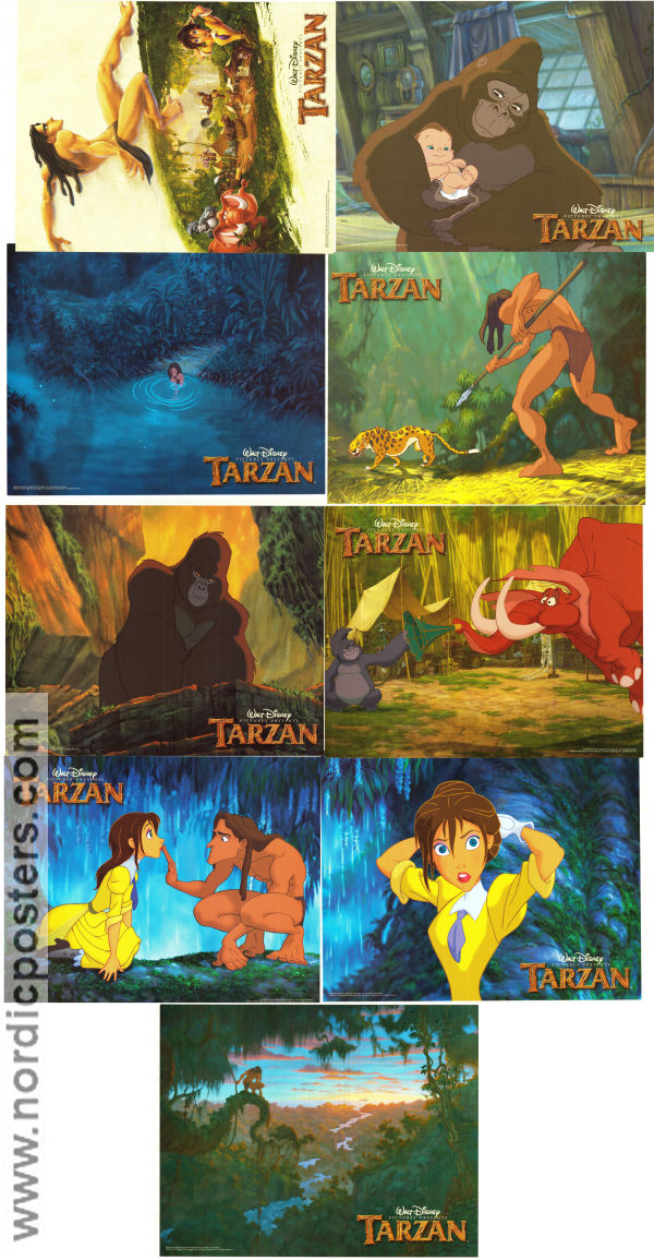 TARZAN DISNEY Lobby card set 1999 11x14 original NordicPosters